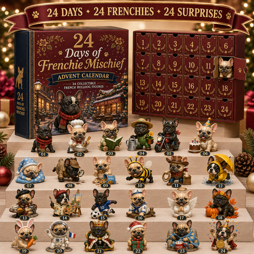 ⏰Limited Stock 50% OFF - 🎄🐶 2026 French Bulldog Advent Calendar – 24 Days of Frenchie Mischief