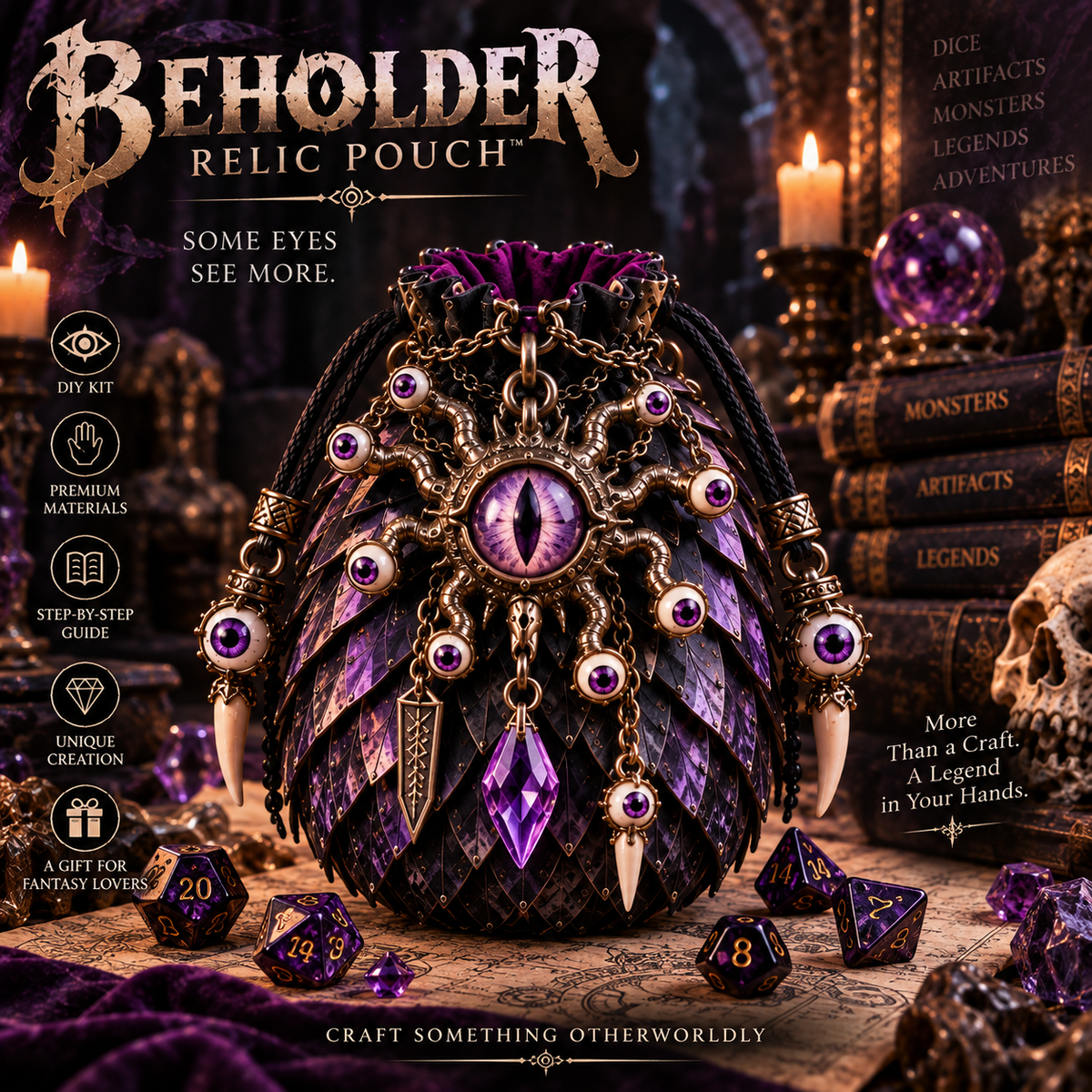 🧿⚔️ Legendary Relic Pouch DIY Kit™ – Fantasy Chainmail Scale Craft