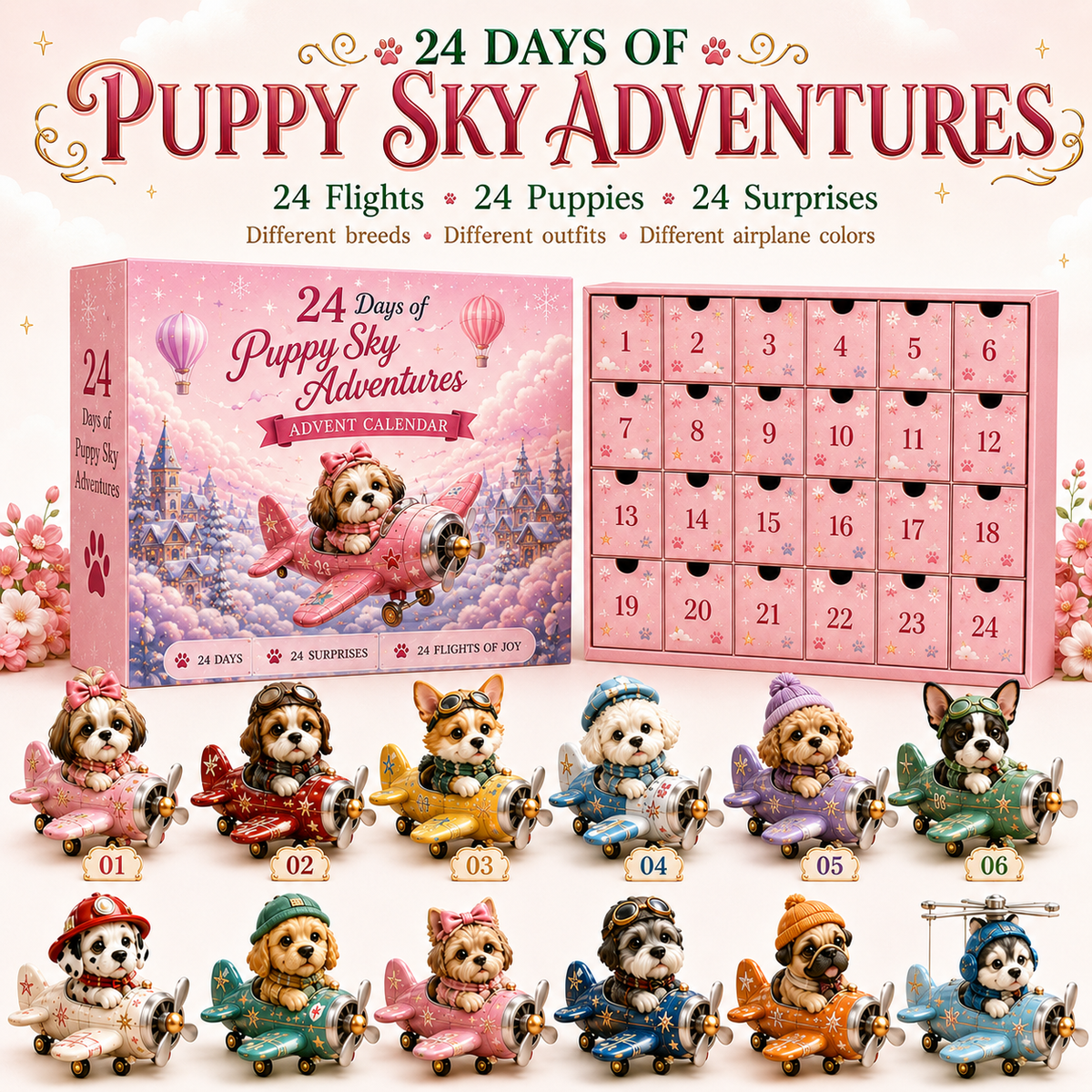 🐶✈️ 24 Days of Puppy Sky Adventures Advent Calendar 🎄🎁