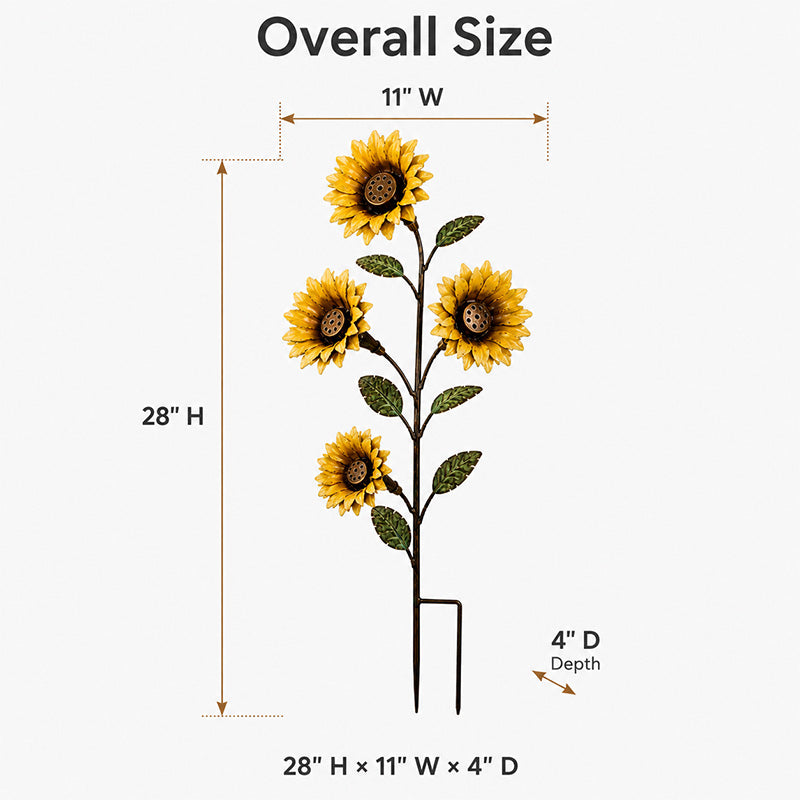 🌻✨ Vintage Sunflower Hummingbird Feeder Garden Stand