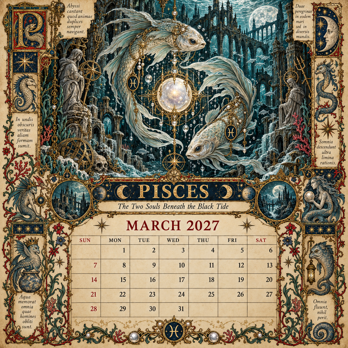 2027 Zodiac Grimoire Calendar™ | 12 Signs, 12 Forbidden Chapters