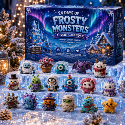 ❄️ 24 Days of Frosty Monster Christmas Advent Calendar – 24 Unique Winter Creature Collectibles