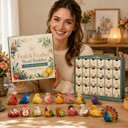 🍓 Fruit & Feather Friends — 24-Day Beaded Bird Advent Calendar