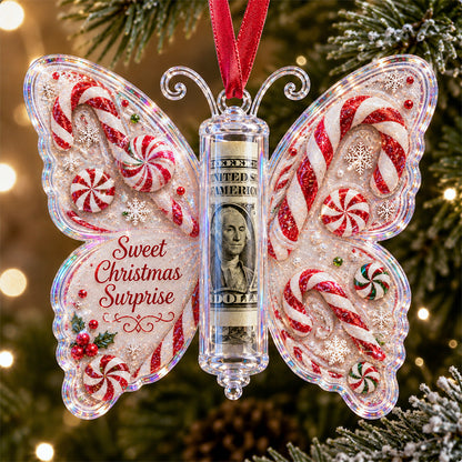 🦋💵 Christmas Cash Gift Butterfly Ornament – Holiday Money Holder Keepsake 🎄✨