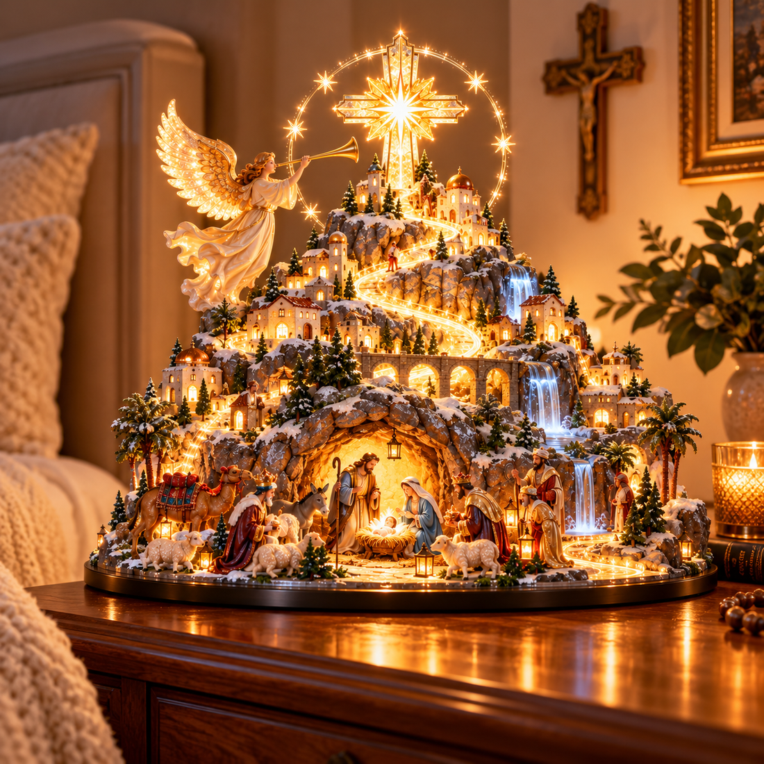 Heavenly Nativity Mountain in faith centered home decor