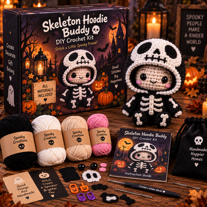 🎃🧶 Spooky Friends DIY Crochet Kit™