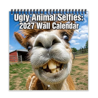 ⏰Limited Stock 50% OFF -📸 Ugly Animal Selfies™ 2027 Wall Calendar – 12 Months of Terrible Angles & Perfect Timing