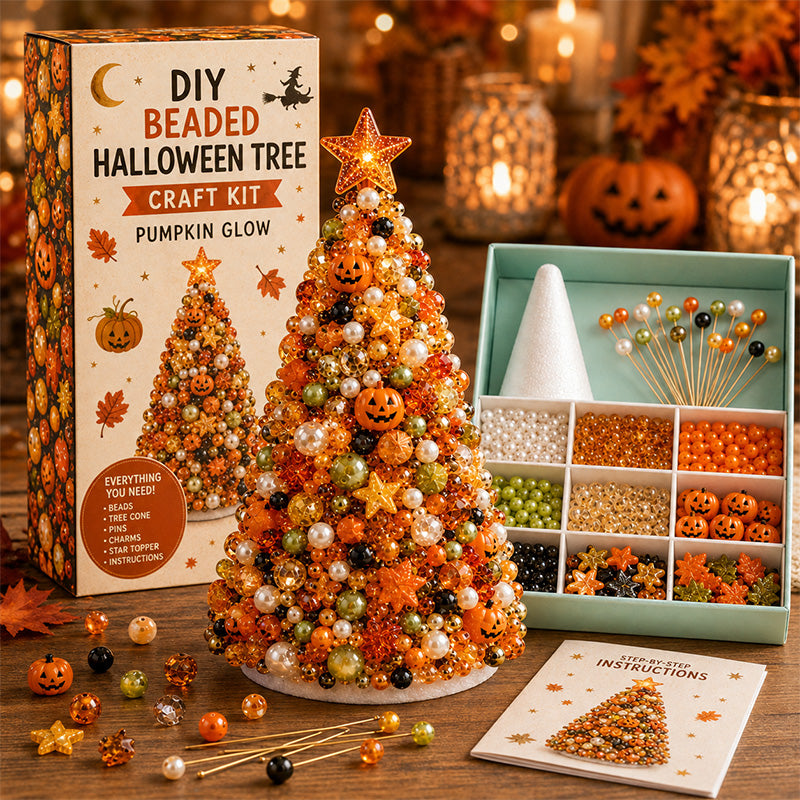 Pumpkin Glow DIY beaded Halloween tree kit