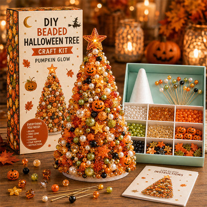 🎃✨ DIY Beaded Halloween Tree Craft Kit 👻🧵