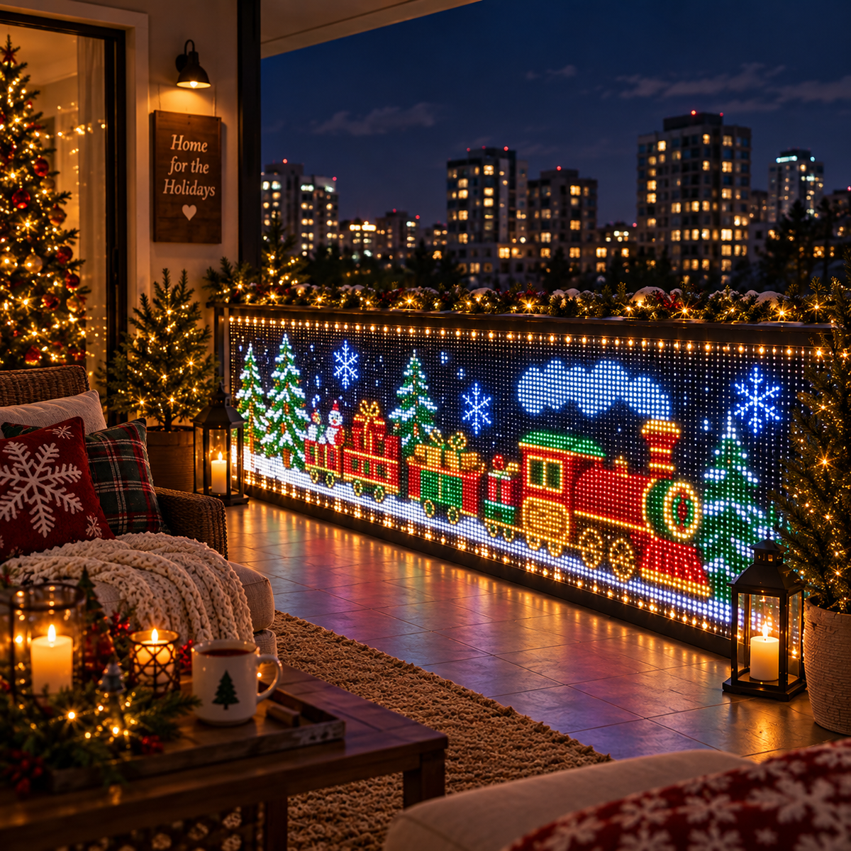 🎄 GlowCanvas™ Smart Christmas Curtain Lights – App-Controlled DIY Animated LED Display