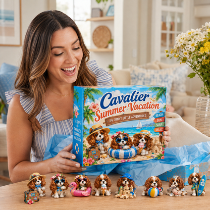 ⏰Limited Stock 50% OFF -🐶 24 Days of Cavalier Christmas Advent Calendar 2026 – 24 Collectible Cavalier Surprises（Acrylic）