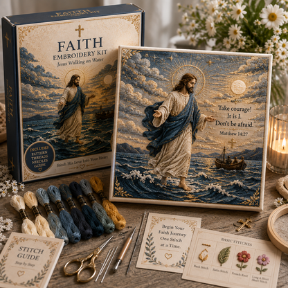 ✝️ Grace & Glory Faith Embroidery Collection - BUY 3 GET 1 FREE（4 PCS）