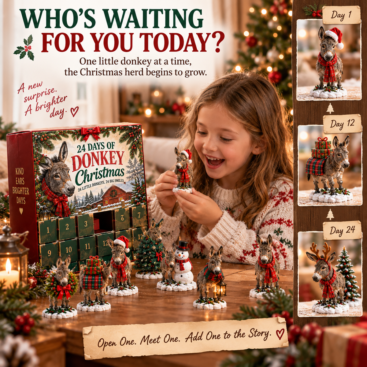 Kind Ears, Brighter Days — 24-Day Donkey Christmas Collection