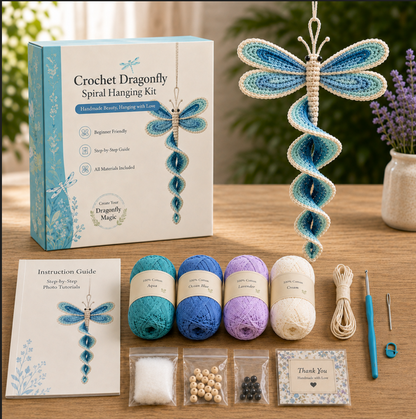 🎁Crochet Spiral Hanging Kit – Beginner-Friendly DIY Garden Animal Decor 🧶🌿
