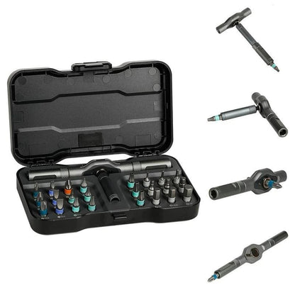 🔥24 in 1 DlY Screwdriver Set Magnetic Compact and Portable Ratchet Screwdriver