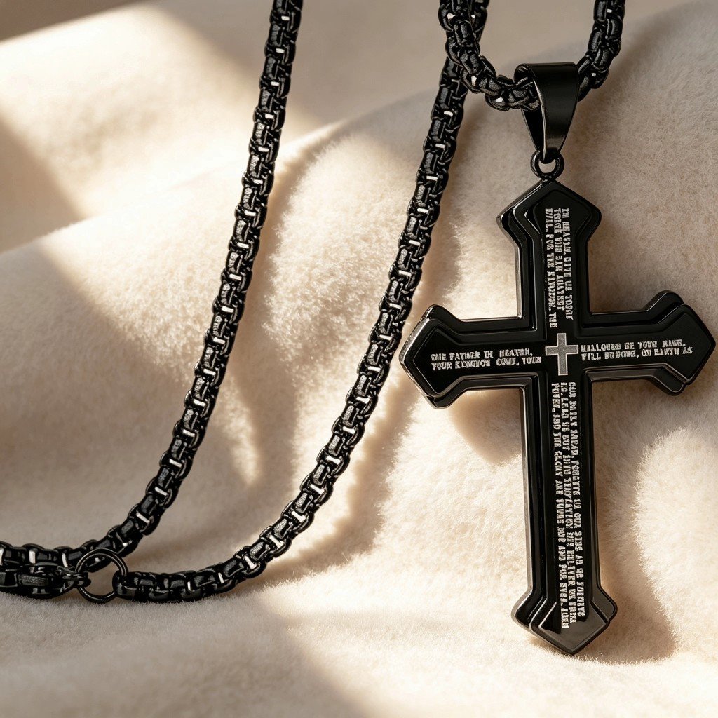 ✝️ Lord's Prayer Cross Necklace