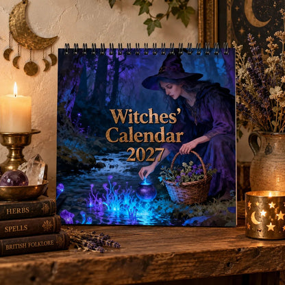 Witches’ Calendar 2027 Wall Calendar – 12-Month Mystical Witch Calendar, Enchanted Forest Hanging Wall Planner for Wicca, Witchcraft & Magic Lovers