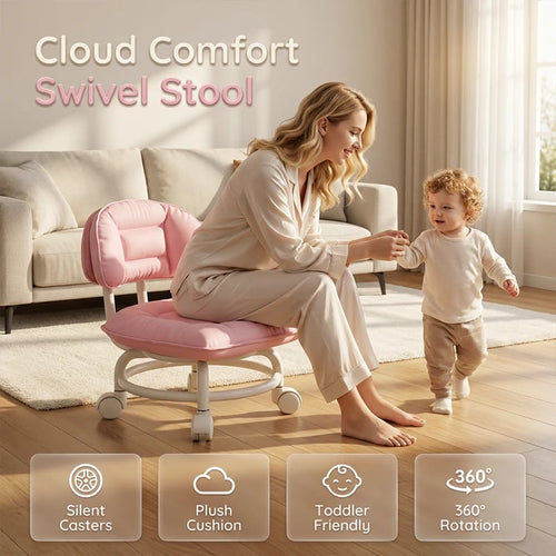 📢📢60% OFF !! ⏰Rolling Low Stool with Backrest⚙️🪑