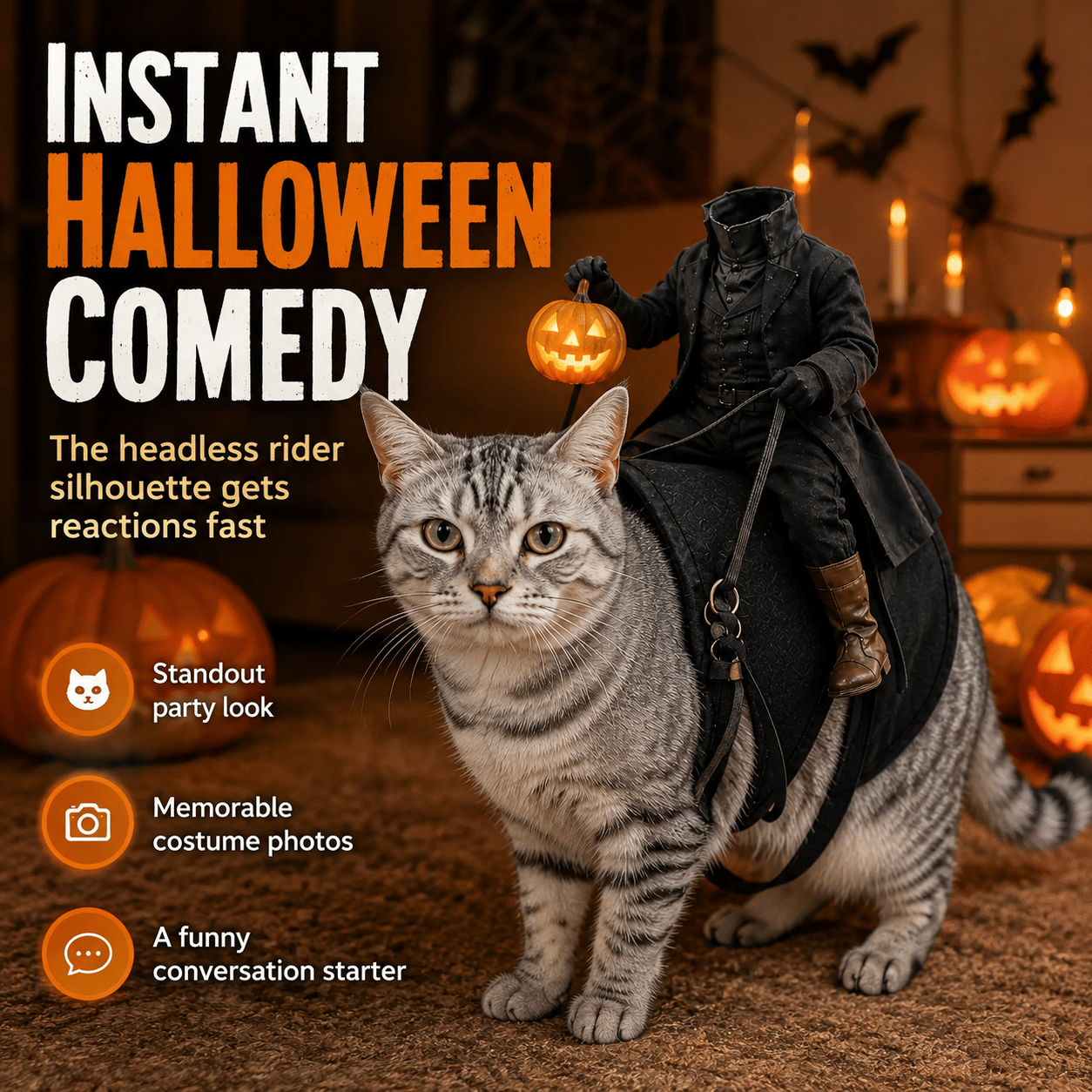 The Headless Horseman Rider™ Pet Costume(one size fits all)