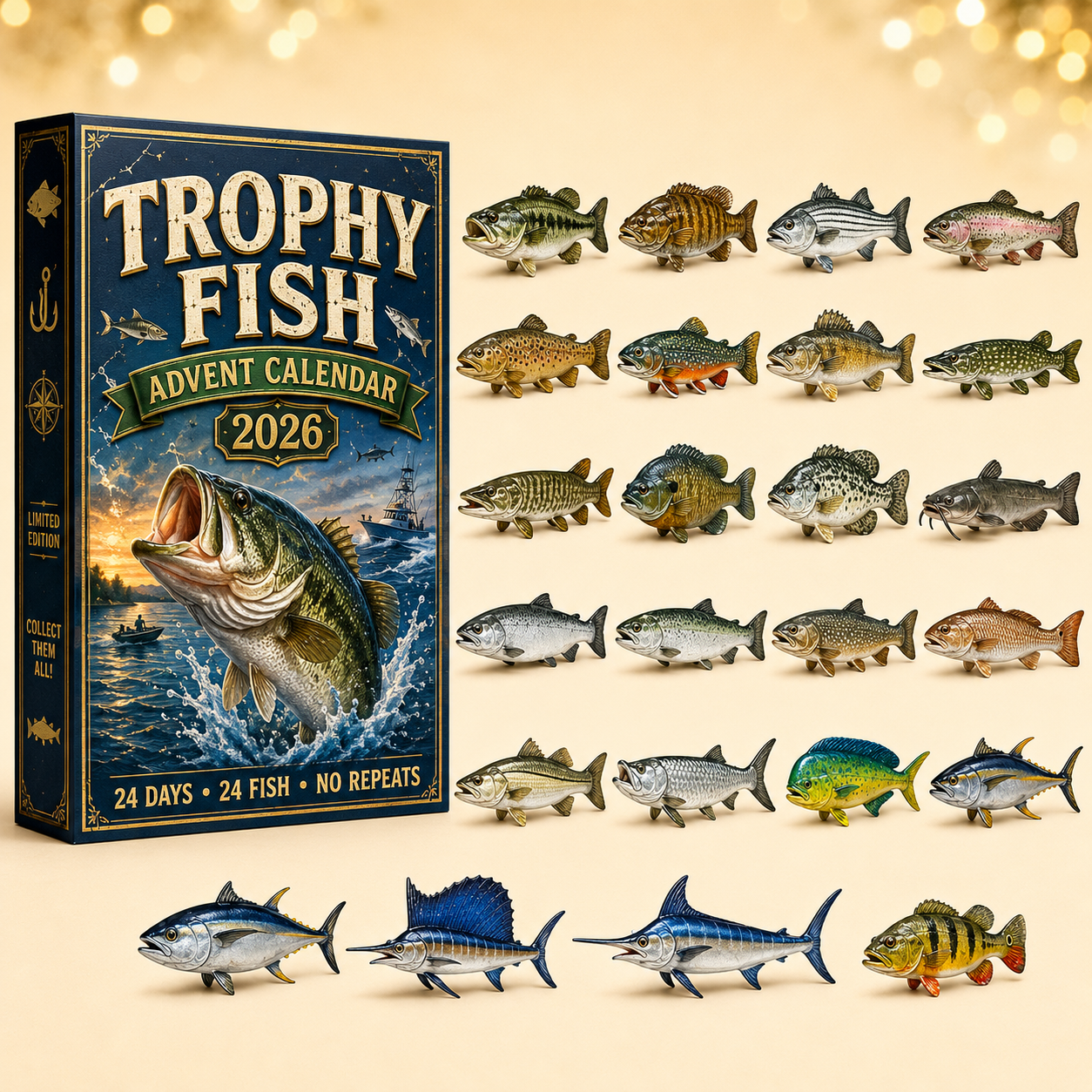 Complete 24-fish Trophy Fish Advent Calendar collection