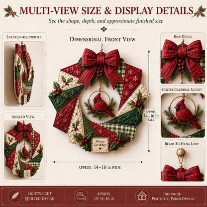 🎄Beginner-Friendly Christmas Fabric Wreath DIY Kit
