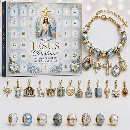 ⏳ Last Day 54% OFF – ✝️ 24-Day Christian Christmas Charm Bracelet Advent Calendar | 16 Faith-Inspired Charms & 8 Decorative Beads to Build a Meaningful Keepsake Bracelet 🎄