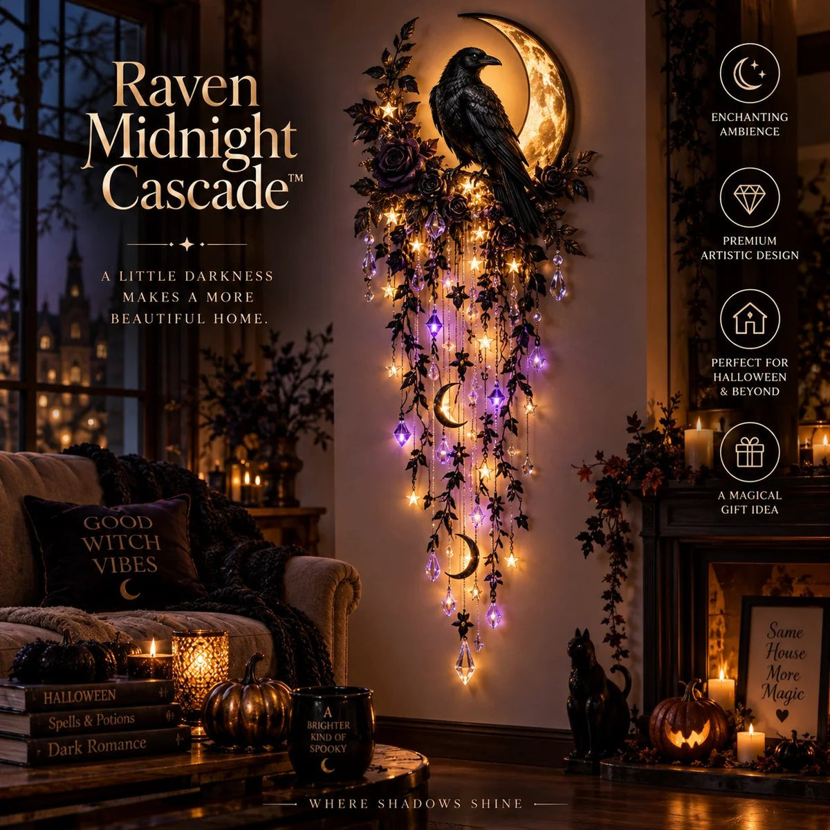 Halloween cascade wall light gift
