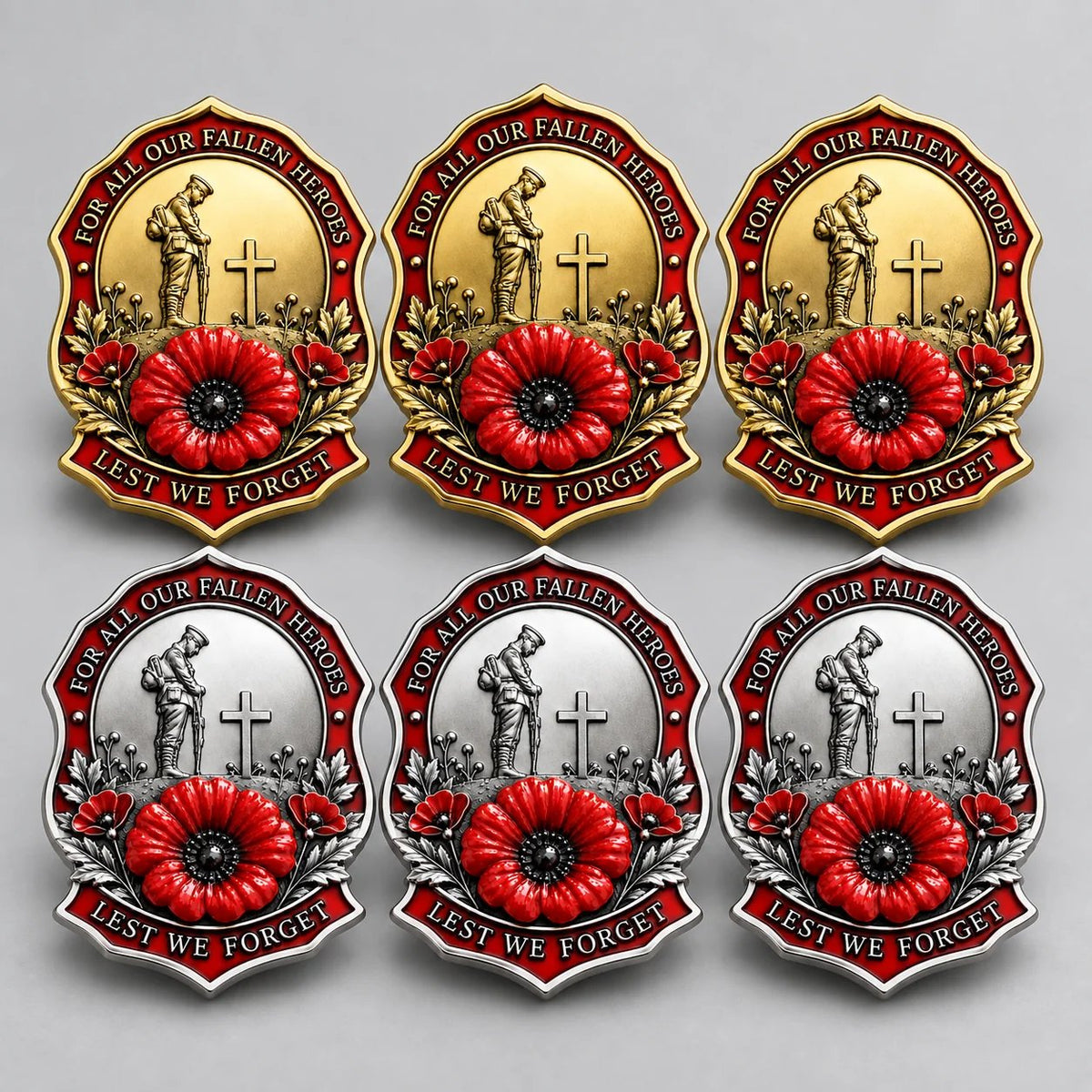 🌺Limited Edition Red P*ppy Remembrance Brooch – For All Our Fallen Heroes🎖️