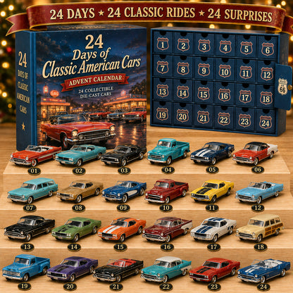 24 Days of Classic American Cars Advent Calendar – 24 Vintage Ride Collectibles