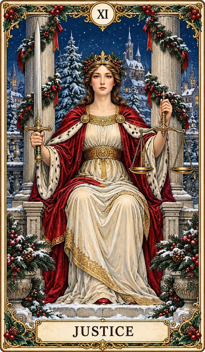 🔥Last Day 50% OFF -🎄 Christmas Magic Tarot Deck | 78 Festive Cards & 12-Day Holiday Ritual