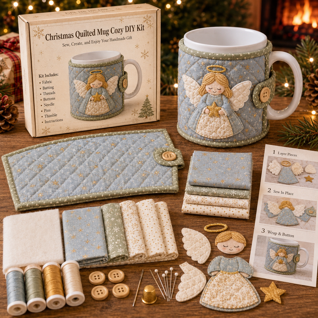 Christmas Angel Mug Cozy Sewing Kit