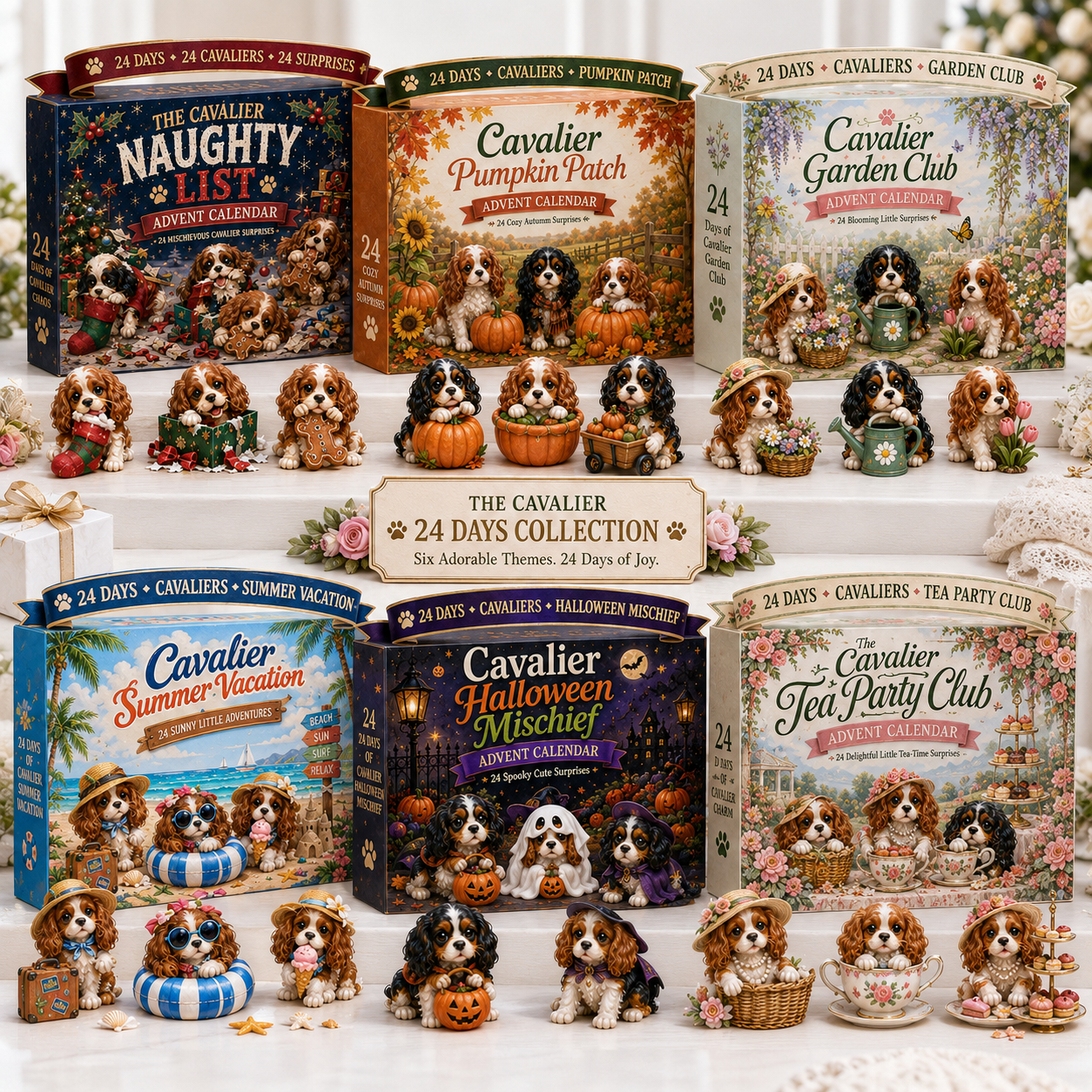 🐾Cavalier Adventures 24-Day Advent Calendar – 6 Themed Collections ✨