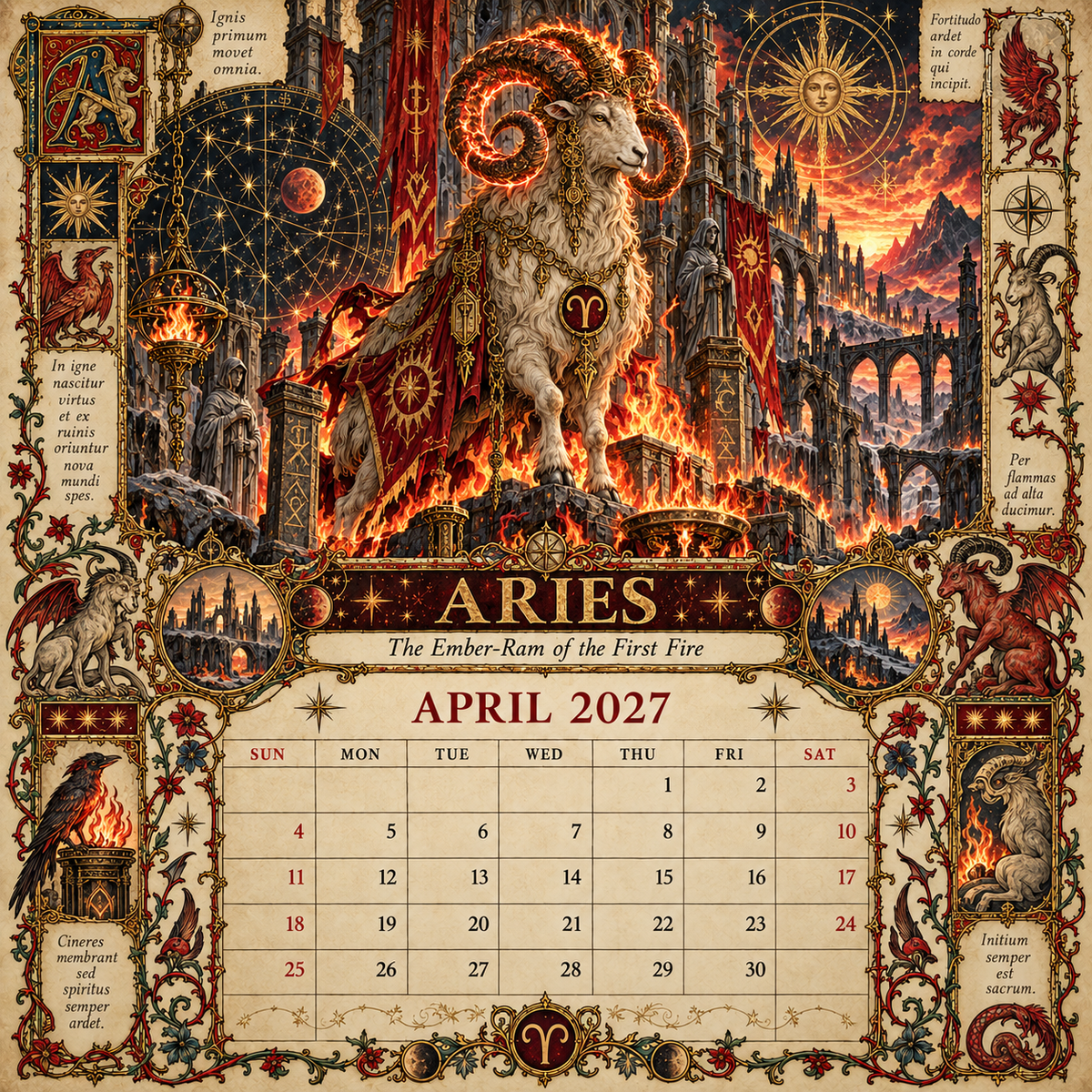 2027 Zodiac Grimoire Calendar™ | 12 Signs, 12 Forbidden Chapters
