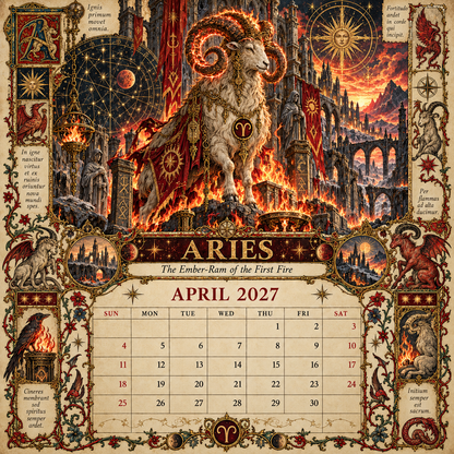 2027 Zodiac Grimoire Calendar™ | 12 Signs, 12 Forbidden Chapters