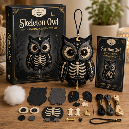 🎃🧵 Spooky Critters Halloween DIY Ornament Collection - BUY 3 GET 1 FREE（4 PCS）
