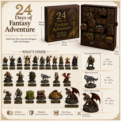 🐉 24 Days of Fantasy Quest Advent Calendar 2026 | Heroes, Monsters & Dragon Finale