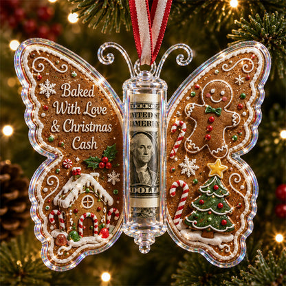 🦋💵 Christmas Cash Gift Butterfly Ornament – Holiday Money Holder Keepsake 🎄✨
