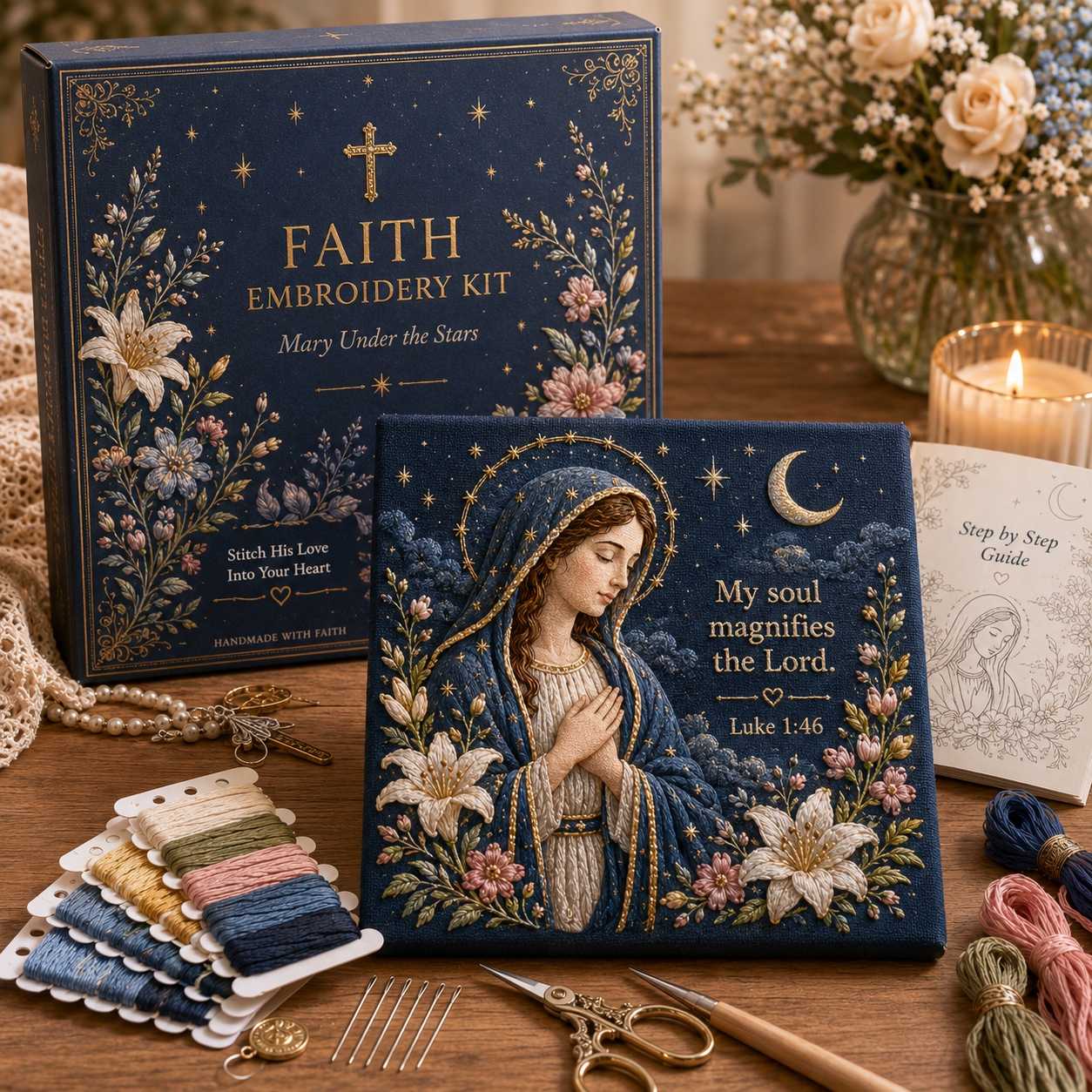 ✝️ Grace & Glory Faith Embroidery Collection - BUY 3 GET 1 FREE（4 PCS）