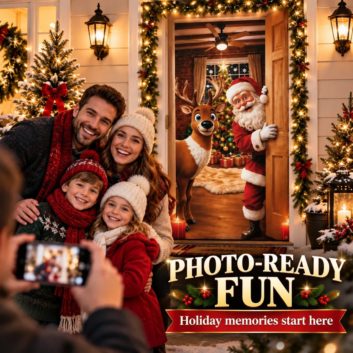 Magical Christmas Door Cover & Holiday Party Banner 🎄