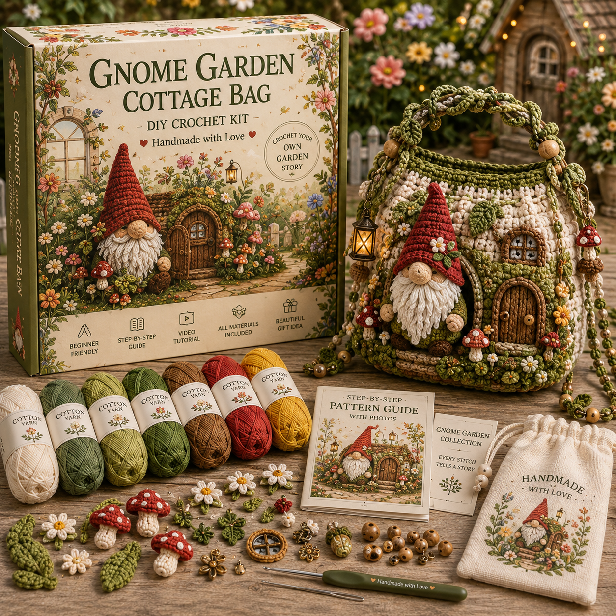🧶 Whimsical Storybook Crochet Bags — 6-Style Fantasy DIY Crochet Bag Kit