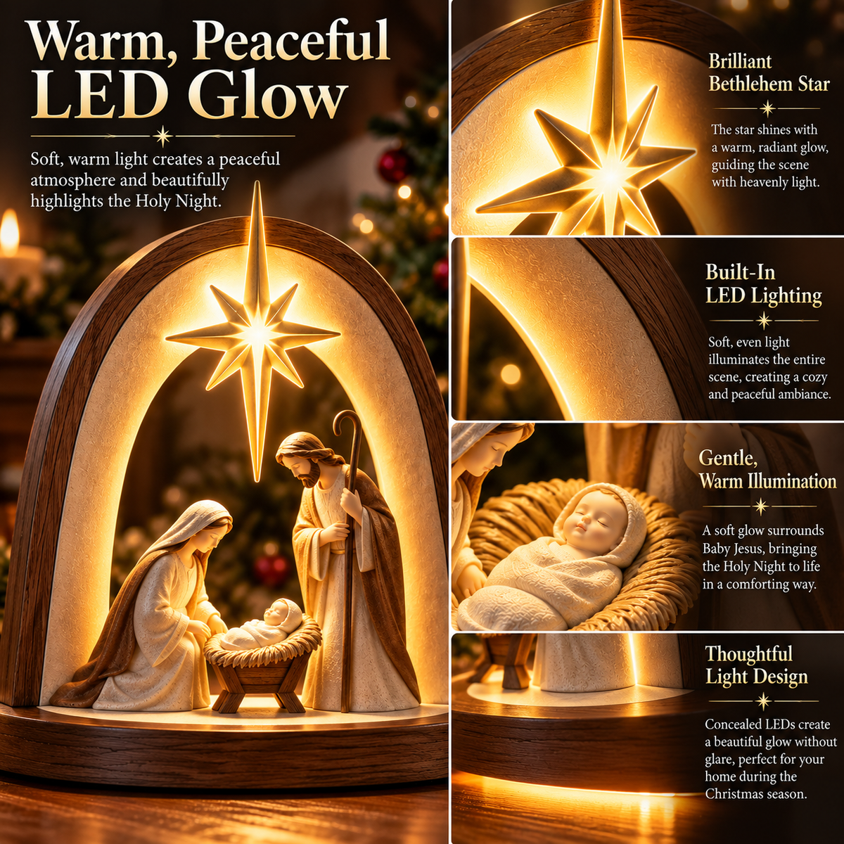 ✝️Light of Bethlehem™ Illuminated Nativity Arch | Warm LED Christmas Faith Decor
