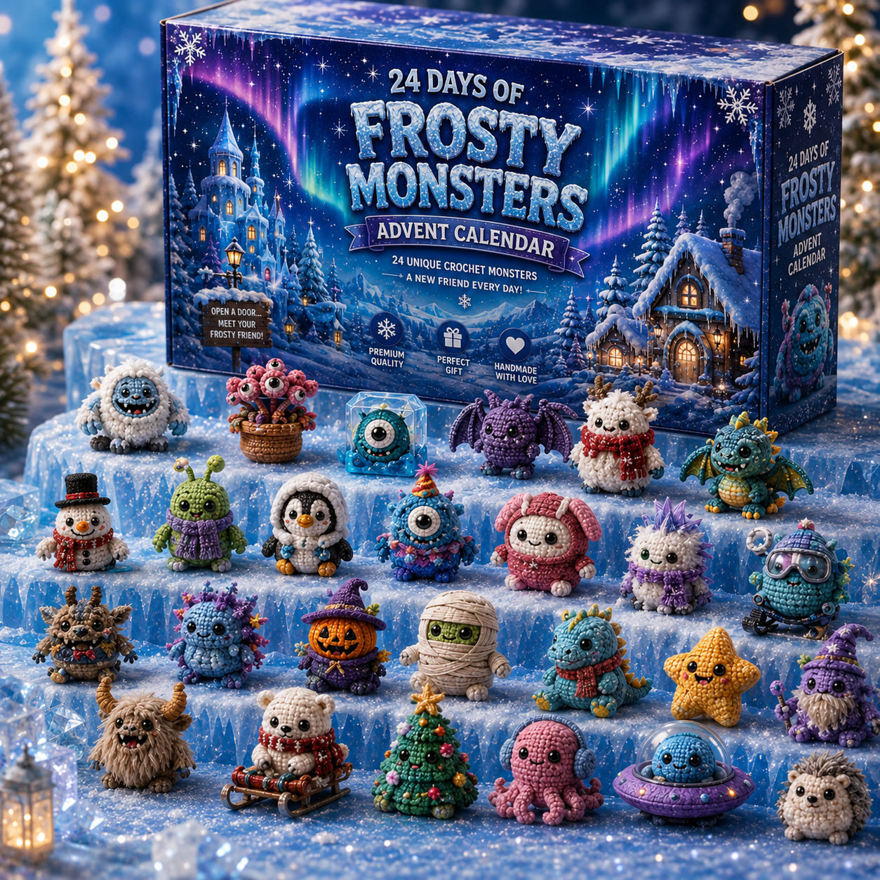 ❄️ 24 Days of Frosty Monster Christmas Advent Calendar – 24 Unique Winter Creature Collectibles