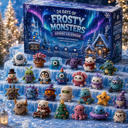 ❄️ 24 Days of Frosty Monster Christmas Advent Calendar – 24 Unique Winter Creature Collectibles