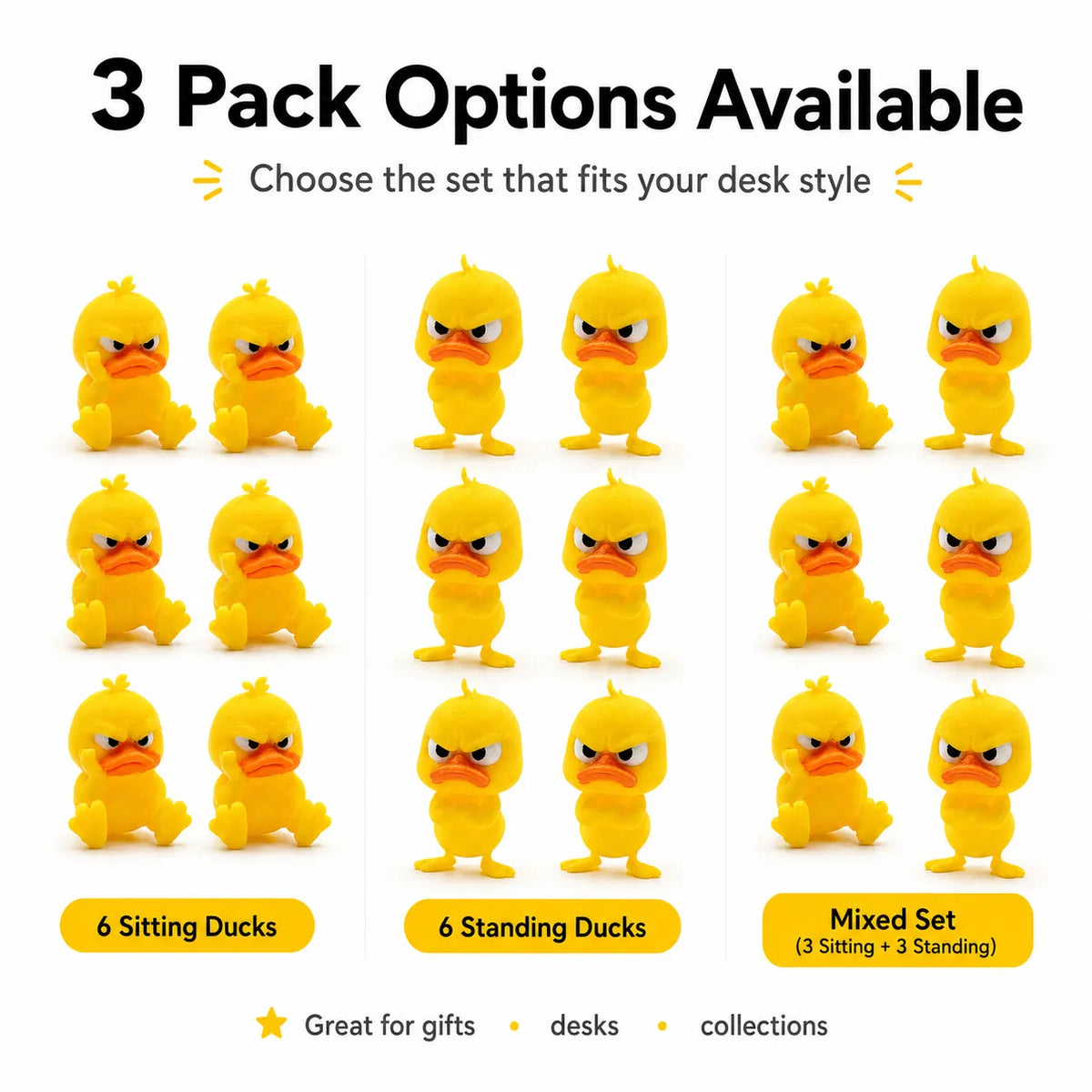 Six Angry Duck set options