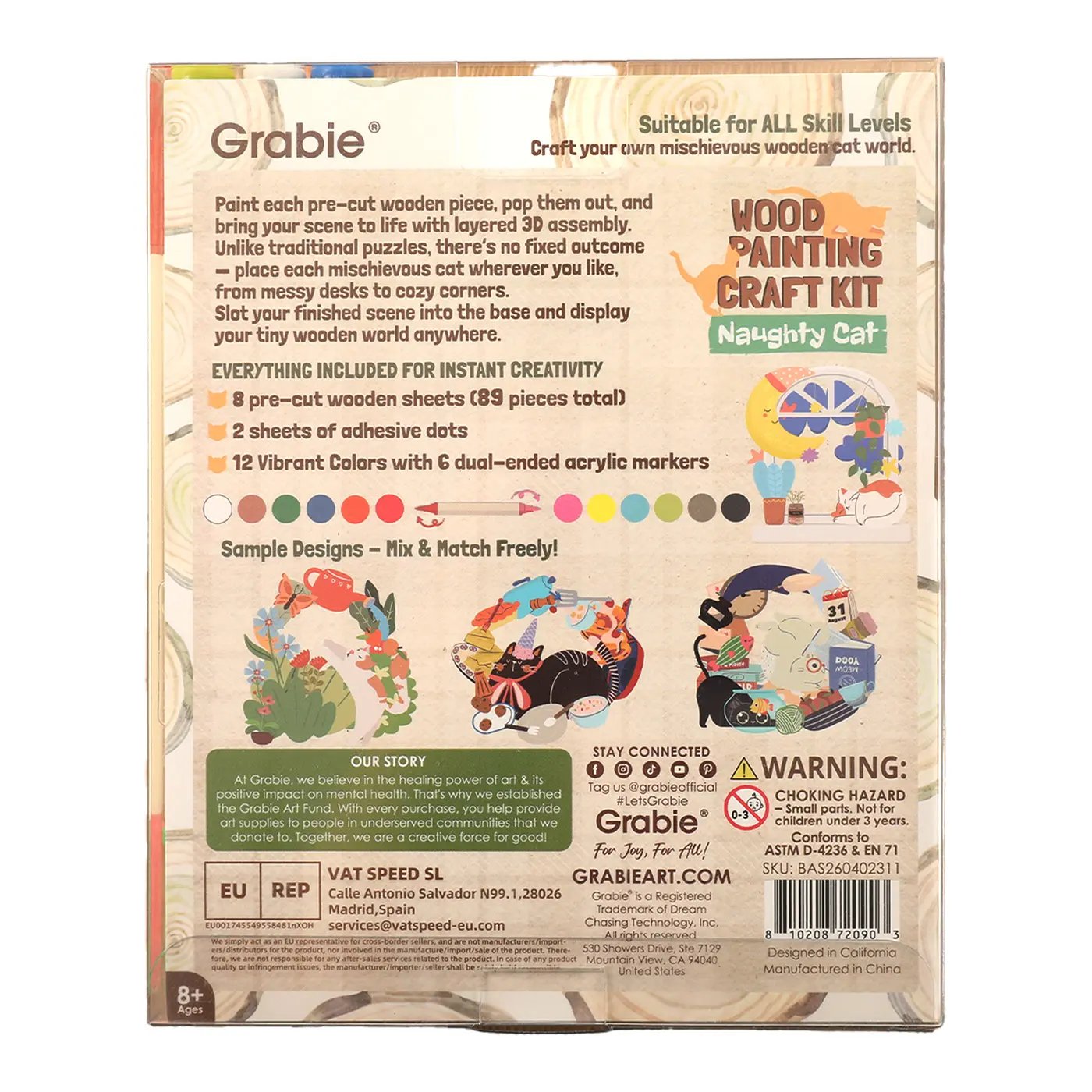 🎨 Beginner-Friendly 2-Collection Wood Painting Craft DIY Kit | Complete Bundle with 195 Pre-Cut Wooden Pieces, 24 Acrylic Colors & Adhesive Dots Included 💕