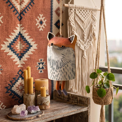 🦊Handmade Whimsical Animal Wind Chime Ornaments🐻