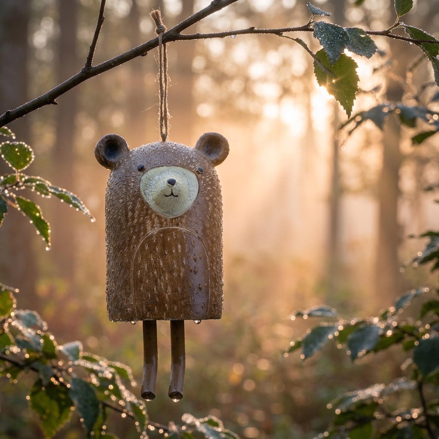 🦊Handmade Whimsical Animal Wind Chime Ornaments🐻