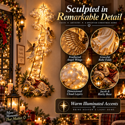 ⏰Limited Stock 50% OFF -✝️✨ Jacob’s Ladder Lighted Wall Décor | A Story of Faith, Hope & Heaven 🌟