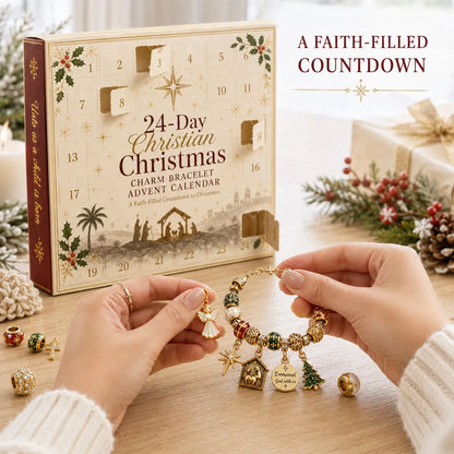 ⏳ Last Day 54% OFF – ✝️ 24-Day Christian Christmas Charm Bracelet Advent Calendar | 16 Faith-Inspired Charms & 8 Decorative Beads to Build a Meaningful Keepsake Bracelet 🎄