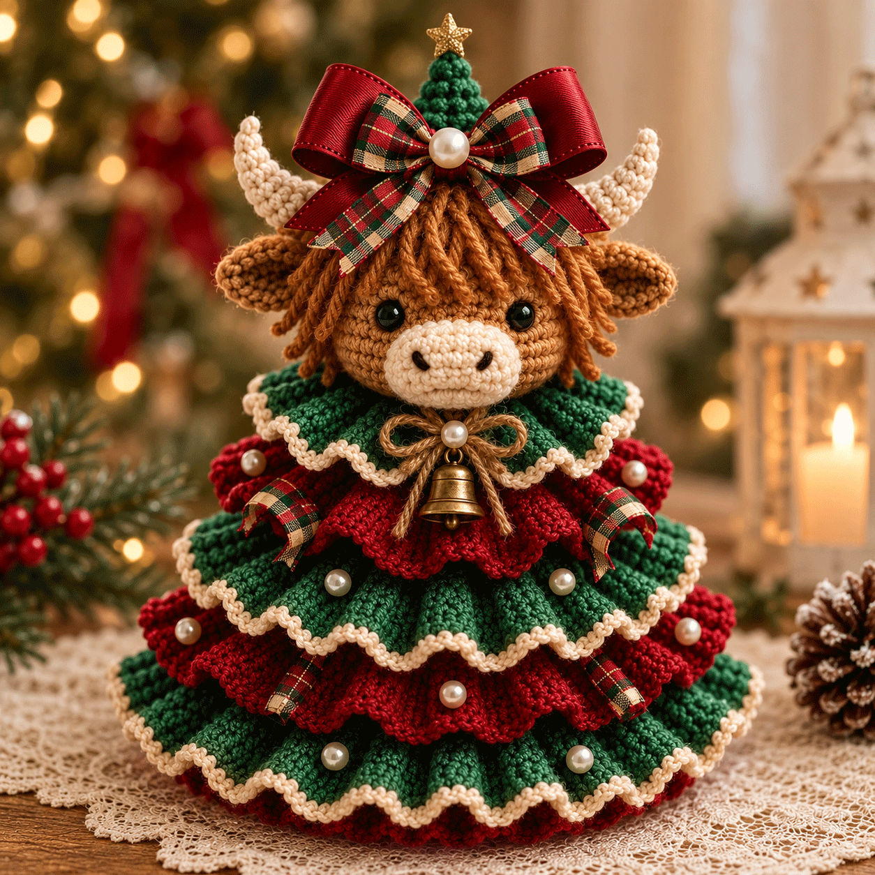🎄 Crochet Animal Christmas Tree DIY Kit